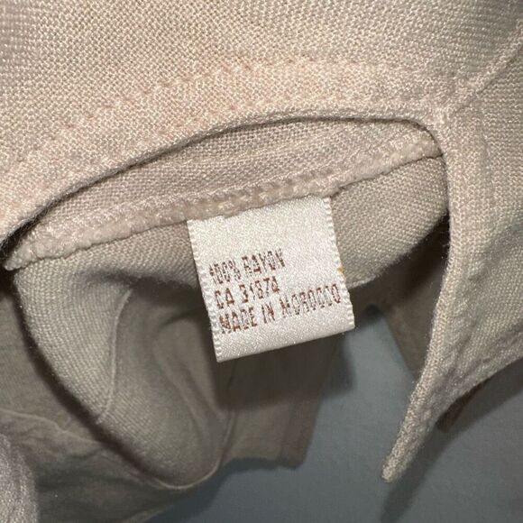 Vintage Desert Design Tan Asymmetric Hem Cardigan Womens Medium Boho Lagenlook - Picture 12 of 12